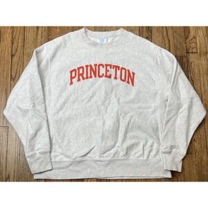 Vintage Princeton Champion Reverse Weave Crewneck Pullover Sweatshirt Size XL